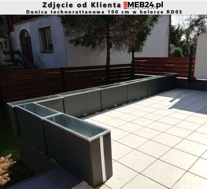 Donica technorattanowa 100 cm - zdjęcie od klienta