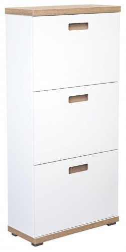 Szafka na buty Bueno złożona biały mat/dąb sonoma