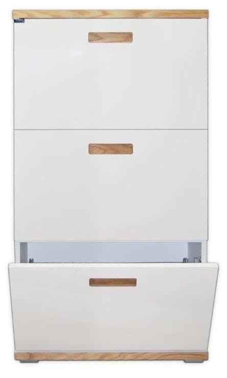 Szafka na buty Bueno biały mat/dąb naturalny