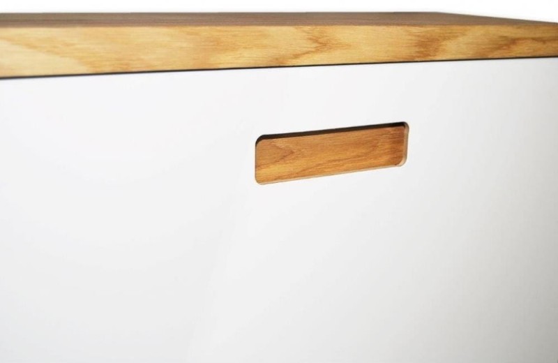 Szafka na buty Bueno biały mat/dąb naturalny