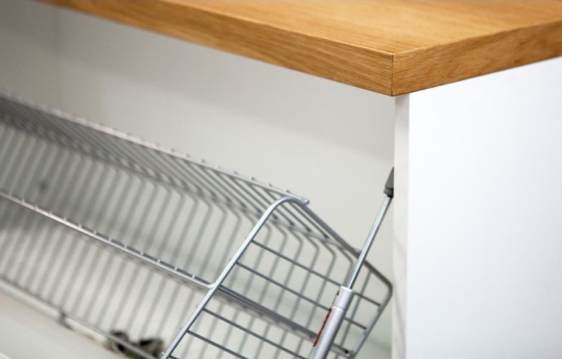 Szafka na obuwie z siedziskiem Bueno biały mat/dąb naturalny