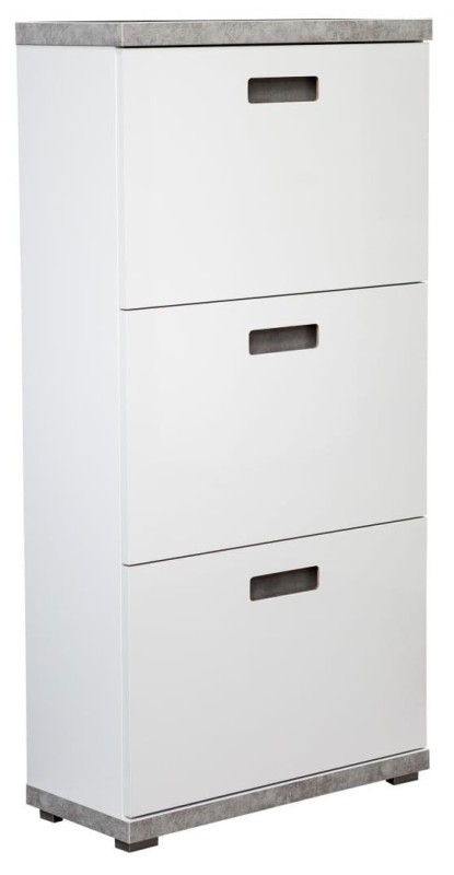 Szafka na buty Bueno biały połysk/beton