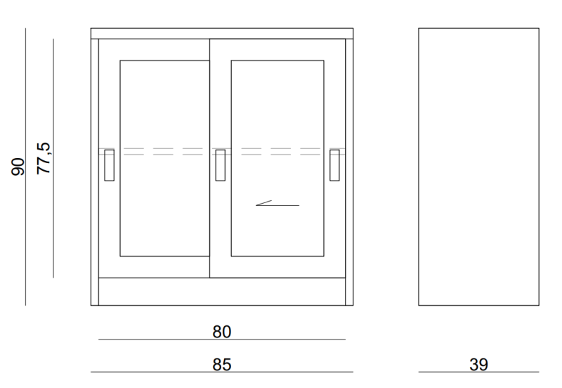 Szafka XD-018 Czarna
