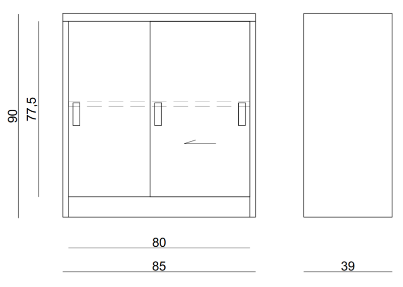 Szafka XD-020 Czarna