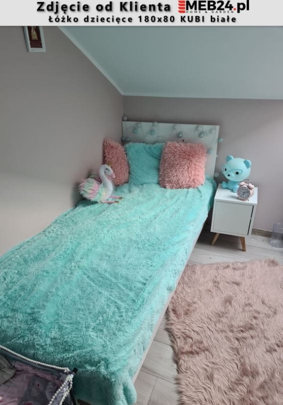 Łóżko dziecięce 180x80 KUBI białe - zdjęcie od klienta