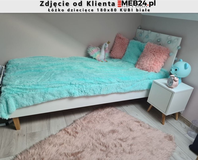Łóżko dziecięce 180x80 KUBI białe - zdjęcie od klienta