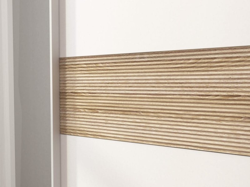 Szafa przesuwna Mika VI 200cm biały / ryfel sonoma