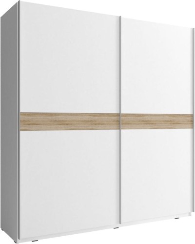 Szafa przesuwna Mika VI 200cm biały / ryfel sonoma