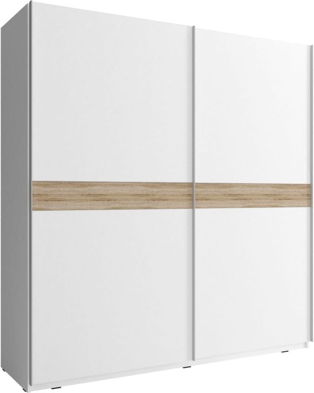 Szafa przesuwna Mika VI 200cm biały / ryfel sonoma