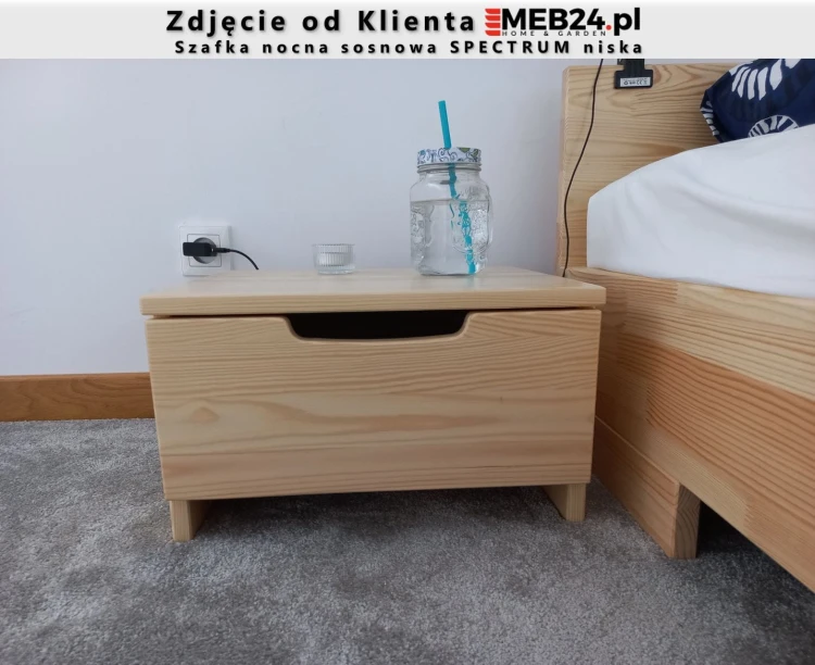 Szafka nocna sosnowa SPECTRUM niska - zdjęcie od klienta