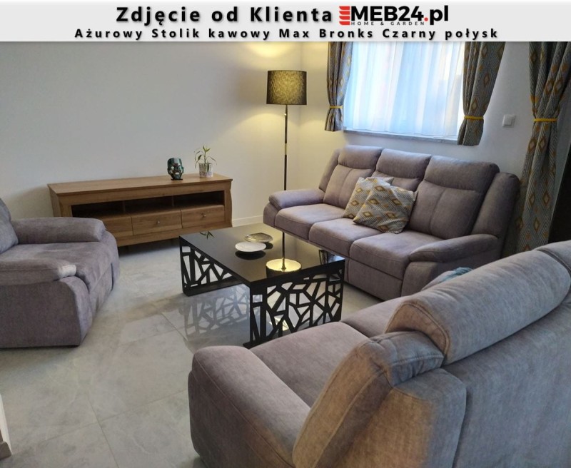 Ażurowy Stolik kawowy Max Bronks Czarny połysk - zdjęcie od klienta