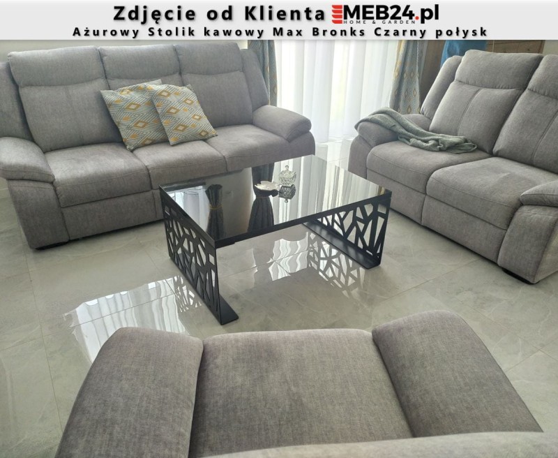 Ażurowy Stolik kawowy Max Bronks Czarny połysk - zdjęcie od klienta