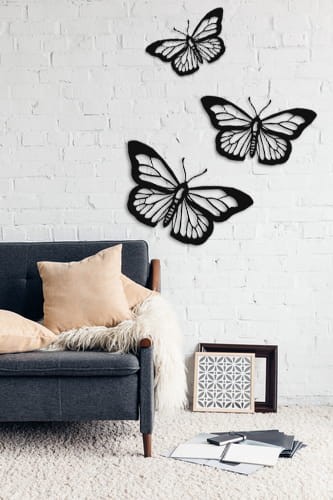 Metalowa dekoracja ścienna Motyl