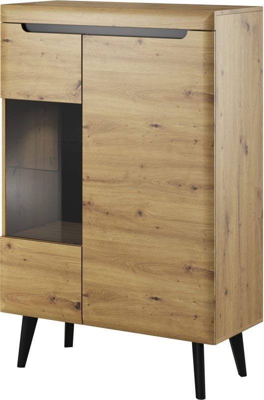 Witryna Nordi dąb artisan niska