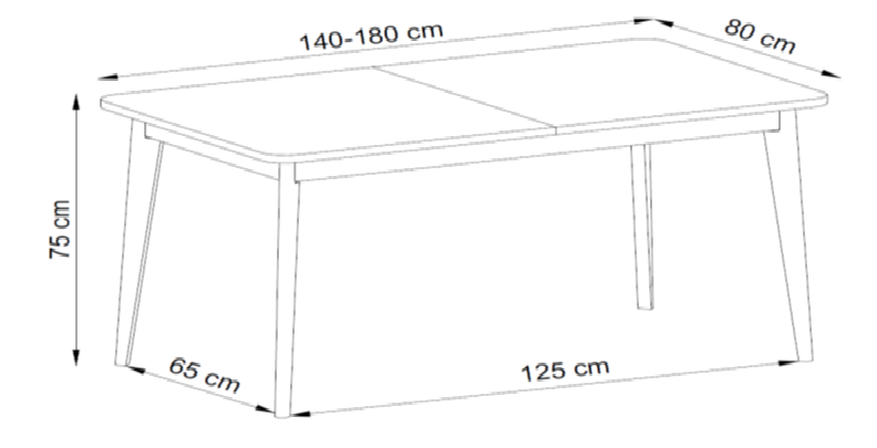 Stół rozkładany 140-180cm Nordi dąb artisan