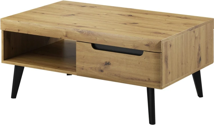 Stolik kawowy Nordi z szufladą dąb artisan