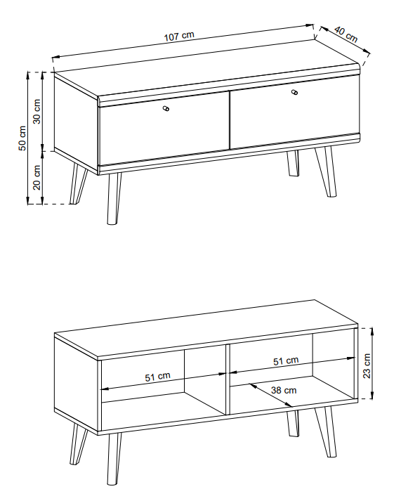 Szafka RTV Primo 107 cm