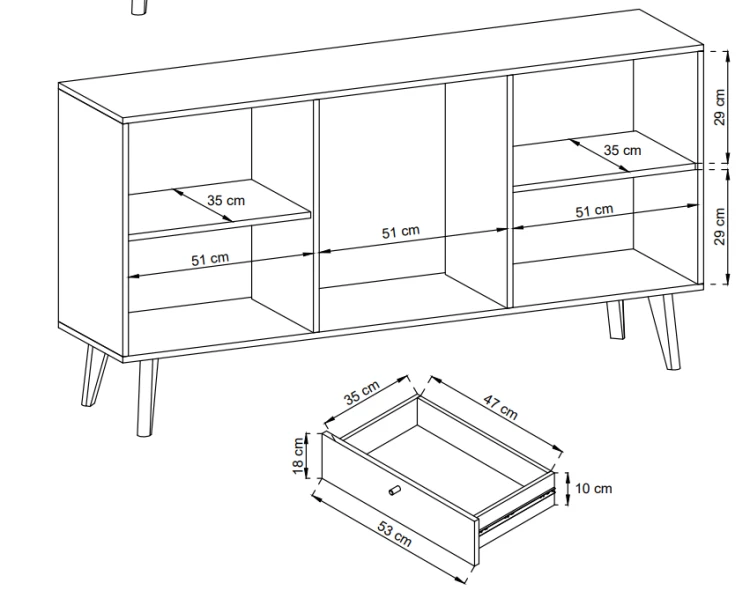 Komoda Primo 160cm z szufladami