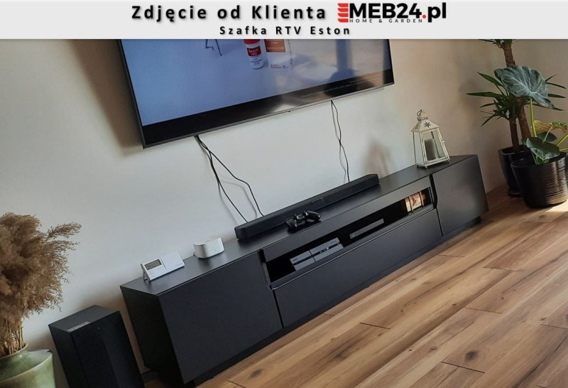 Szafka RTV Eston czarny/czarny mat - zdjęcie od klienta