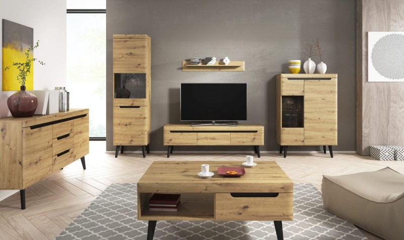 Szafka RTV Nordi 160cm dąb artisan