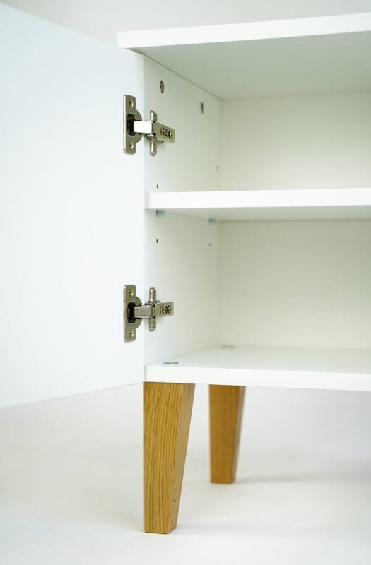 Szafka nocna z półką KUBI biała