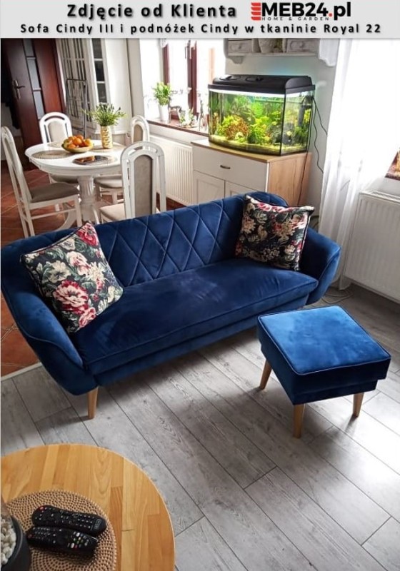 Sofa tapicerowana Cindy III w stylu skandynawskim - zdjęcie od klienta