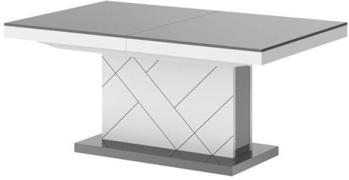 Ławostół MATERA MAX 120-170 Szaro-biały połysk