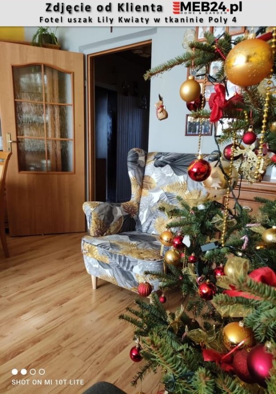 Fotel uszak Lily Kwiaty w stylu skandynawskim - zdjęcie od klienta