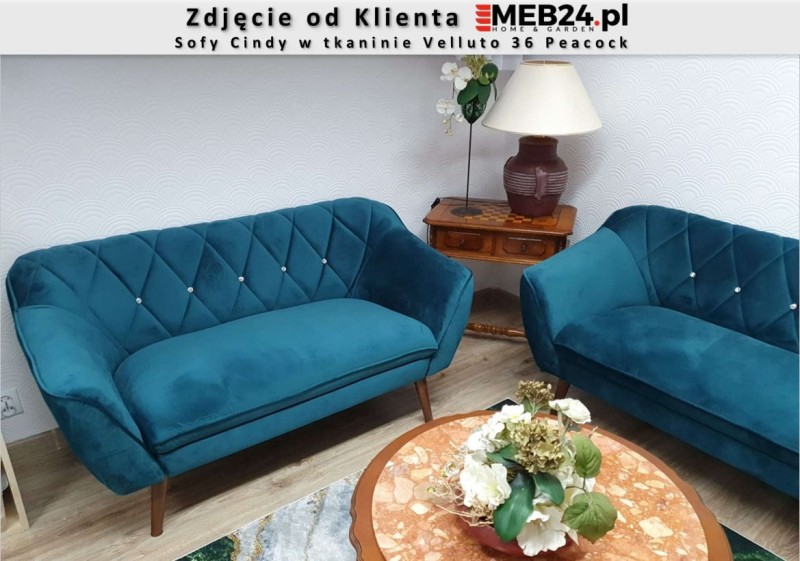 Sofa tapicerowana Cindy II w stylu skandynawskim - zdjęcie od klienta
