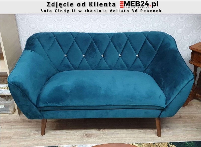 Sofa tapicerowana Cindy II w stylu skandynawskim - zdjęcie od klienta