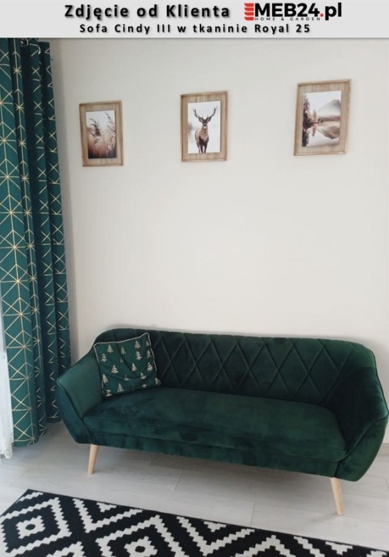 Sofa tapicerowana Cindy III w stylu skandynawskim  - zdjęcie od klienta