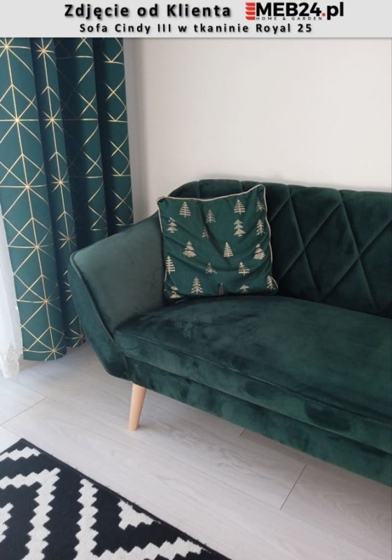 Sofa tapicerowana Cindy III w stylu skandynawskim  - zdjęcie od klienta