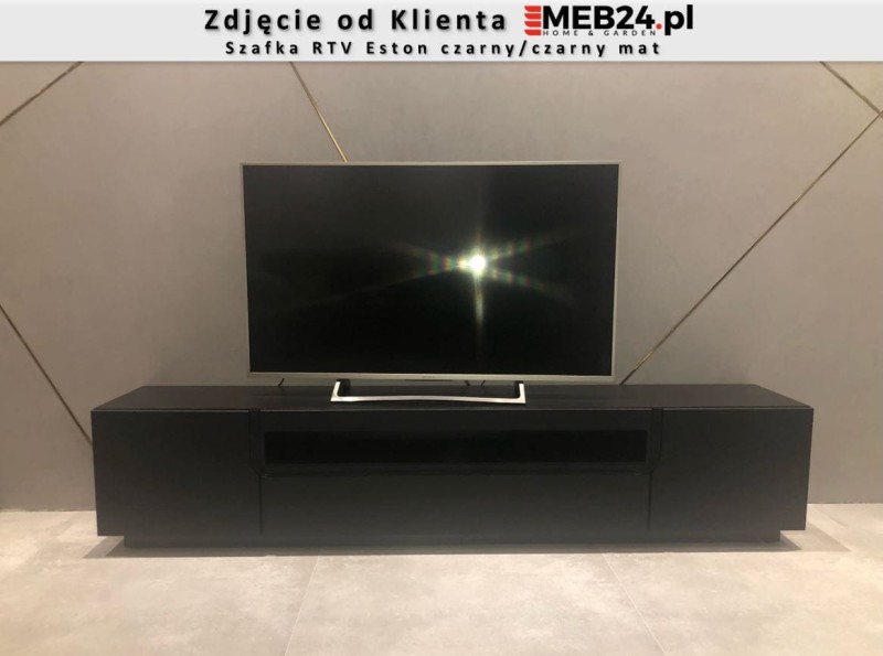 Szafka RTV Eston czarny/czarny mat - zdjęcie od klienta