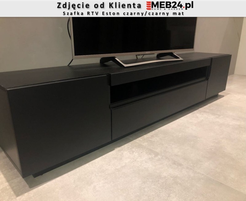 Szafka RTV Eston czarny/czarny mat - zdjęcie od klienta