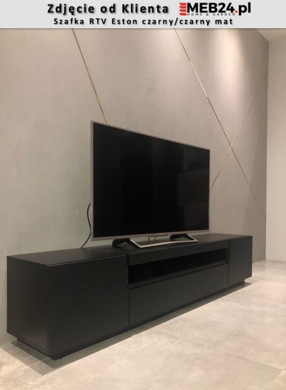 Szafka RTV Eston czarny/czarny mat - zdjęcie od klienta