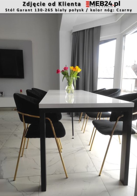 Stół Garant rozkładany 130-265 biały połysk - zdjęcie od klienta