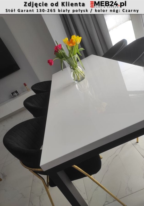 Stół Garant rozkładany 130-265 biały połysk - zdjęcie od klienta
