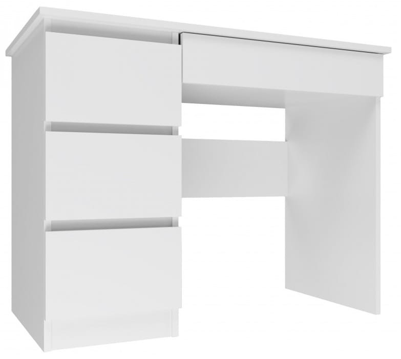 Biurko Martin Lewe 4 Szuflady | Biały mat