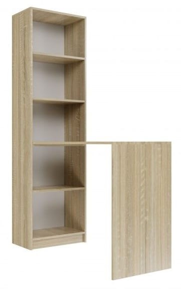 Biurko z regałem 50 cm | Dąb sonoma