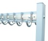 Wieszak do szatni 150 cm 50 hak Czarny/Srebrny