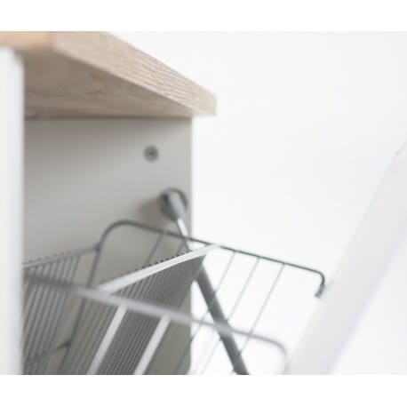 Szafka na buty Bueno biały połysk/dąb naturalny