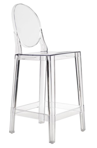 Stołek barowy Viki transparentny