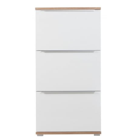 Szafka na buty Bueno biały połysk/dąb naturalny