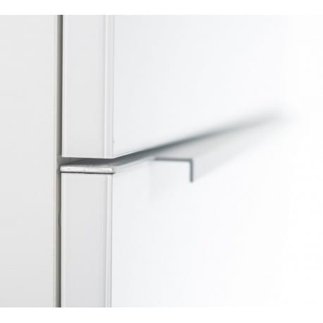 Bueno szafka na obuwie z siedziskiem biały połysk/dąb naturalny