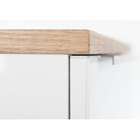 Szafka na buty Bueno biały połysk/dąb naturalny